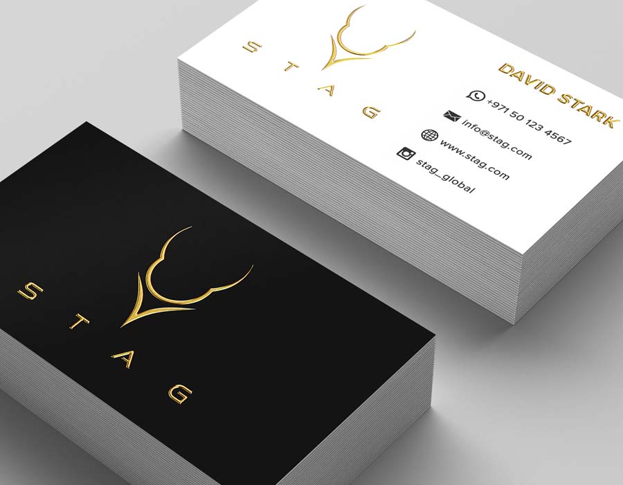 3d Foil Business Cards Printing Dubai
