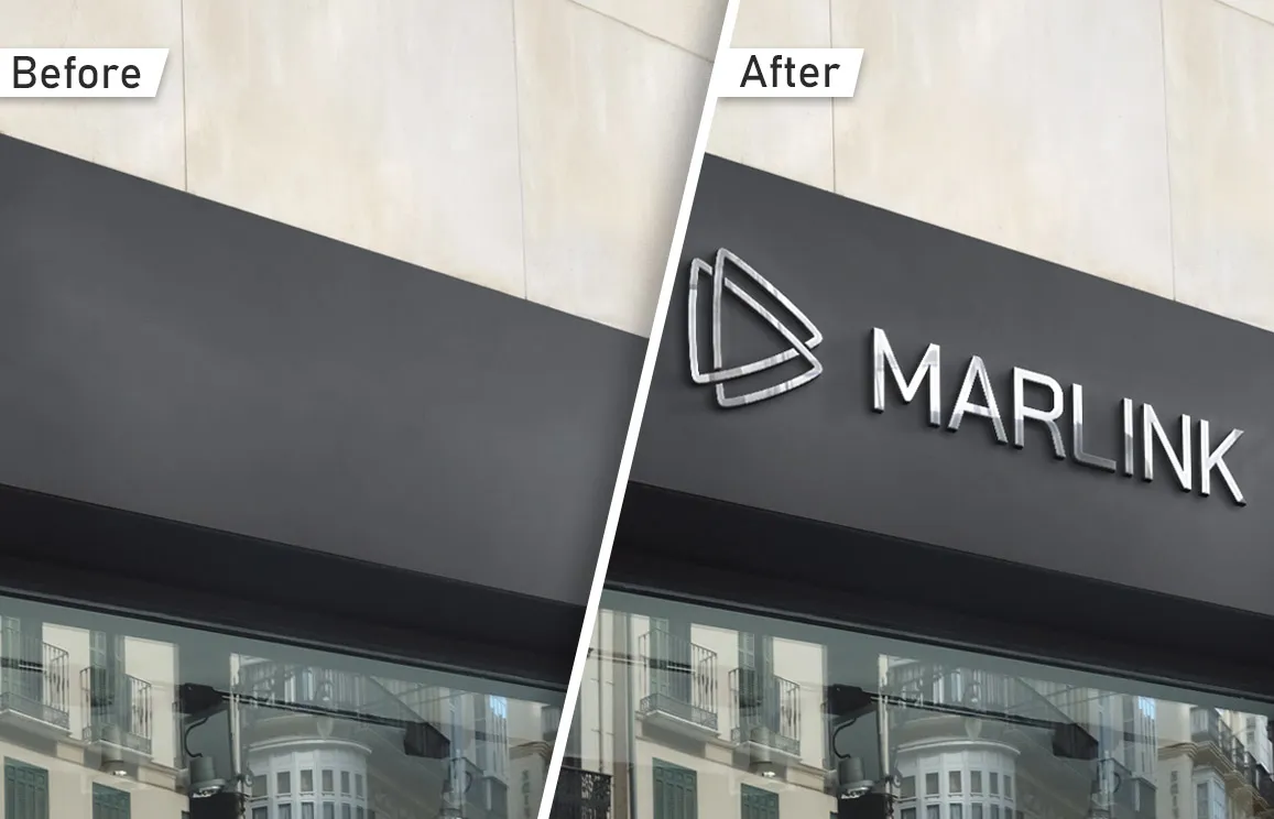 before after frosted sticker banner Printing Dubai