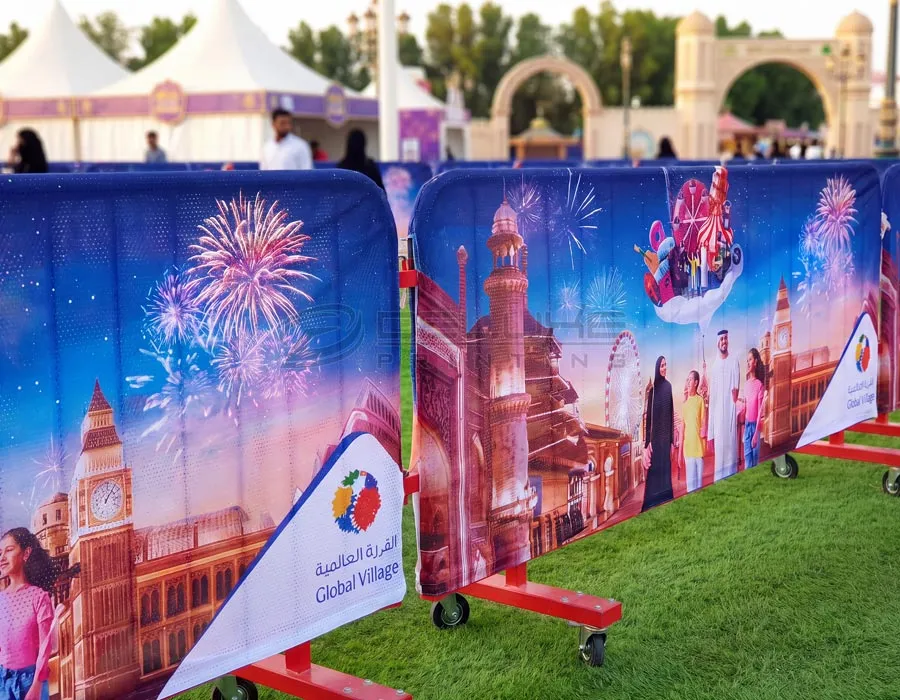 Barricade Branding and Crowd Barrier Covers in Dubai
