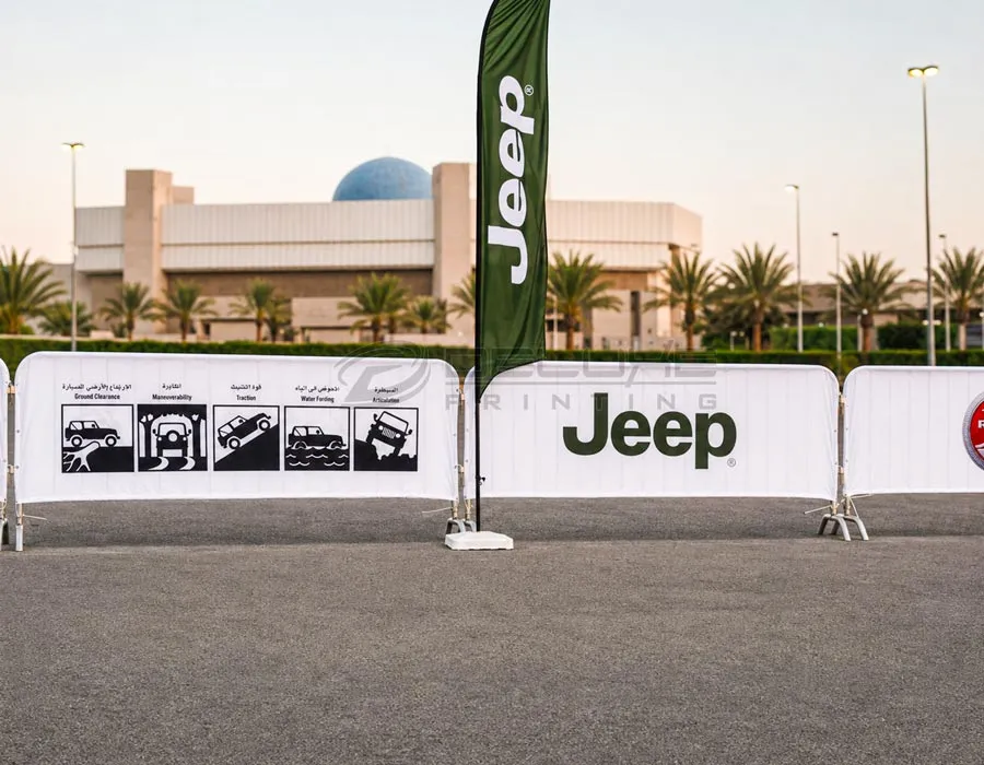 Barricade Branding and Crowd Barrier Covers in Dubai