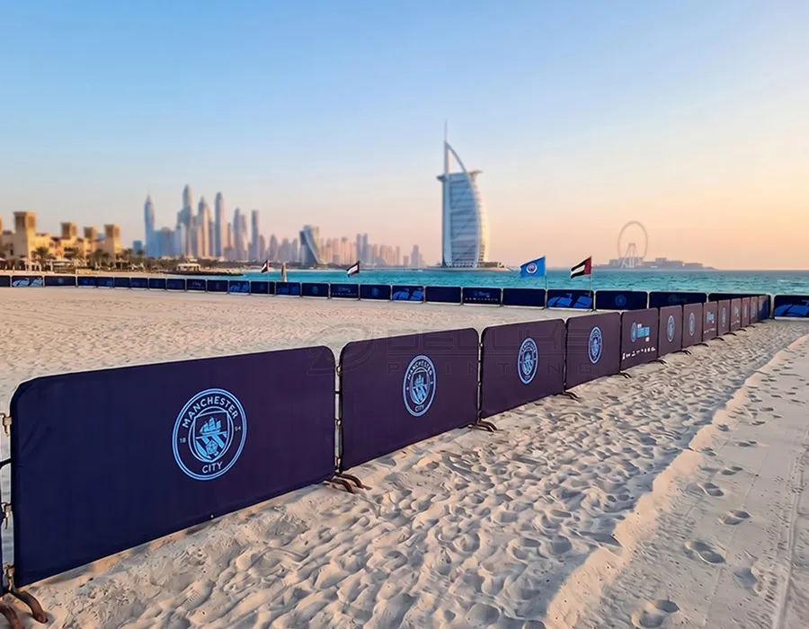 Barricade Branding and Crowd Barrier Covers in Dubai