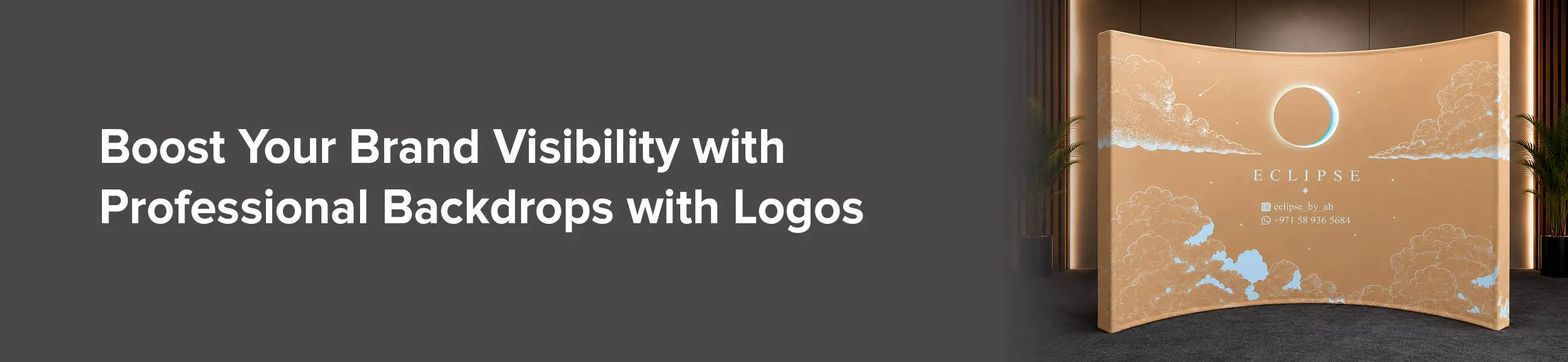 Boost Your Brand Visibility with Professional Backdrops with Logos
