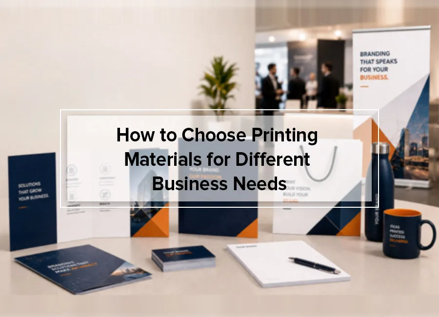 How to Choose Printing Materials for Different Business Needs