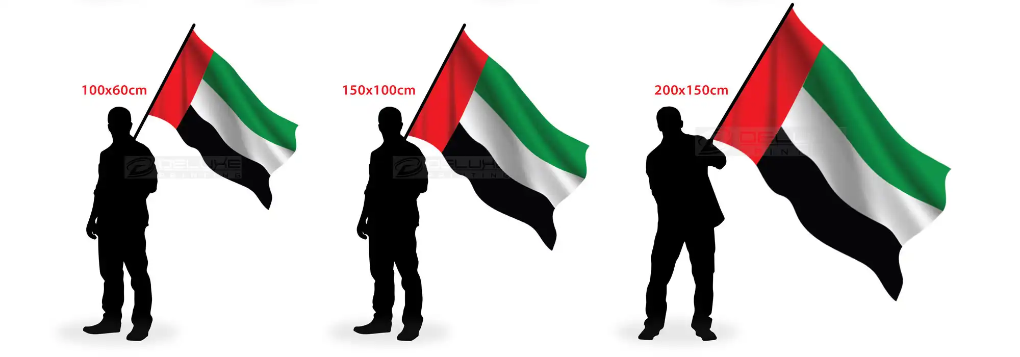 Popular Sizes Hand Held Flags Printing Dubai