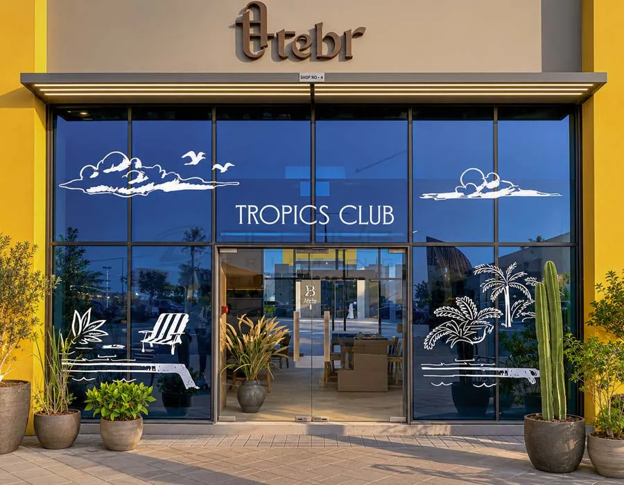 Window Lettering Sticker Dubai