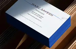Colored Edge Business Card Dubai