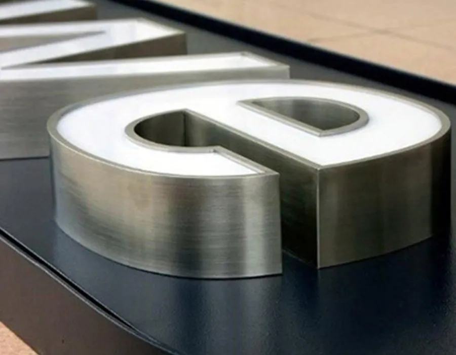 3D stainless steel Signage Dubai