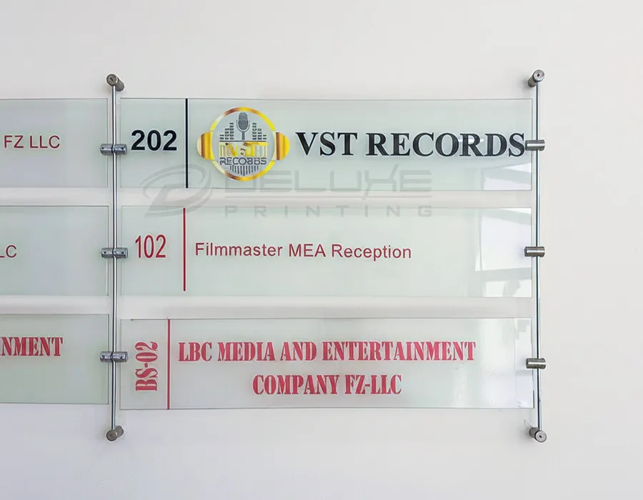 Decal on Acrylic Signage Dubai