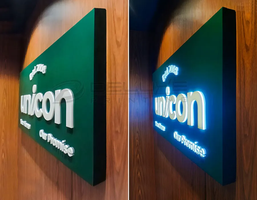 Aluminum Box with Acrylic Letters Sign Board Dubai