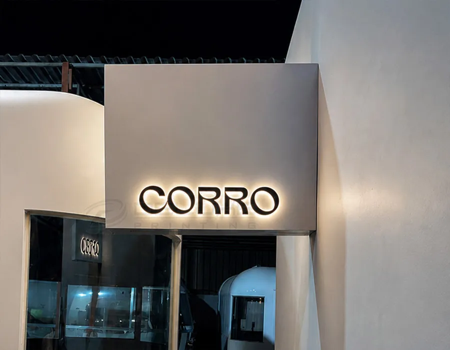 Aluminum Box with Acrylic Letters Sign Board Dubai