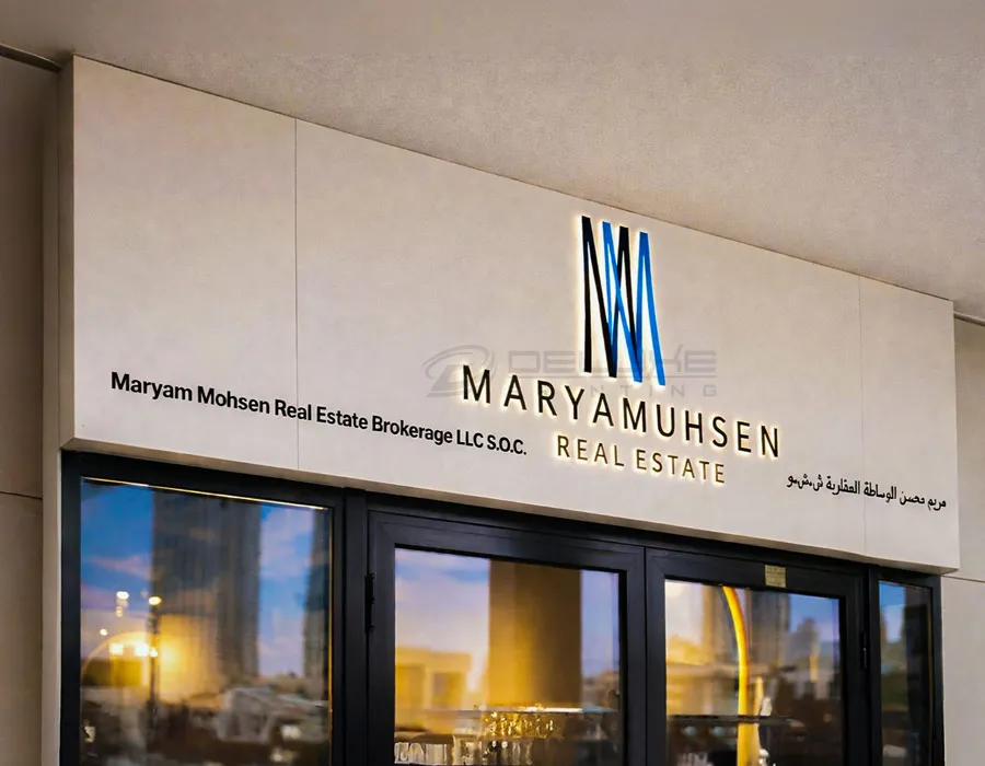 Aluminum Powder Coated Box Sign Board Dubai