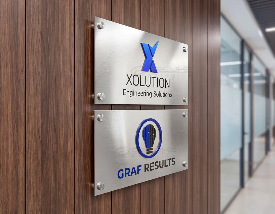 SS Brush Finish + Acrylic Plate 3D Acrylic Cut Letters Dubai