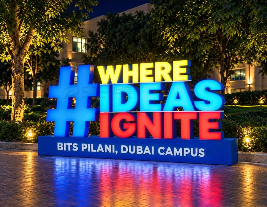Acrylic with Front Light Letters Dubai