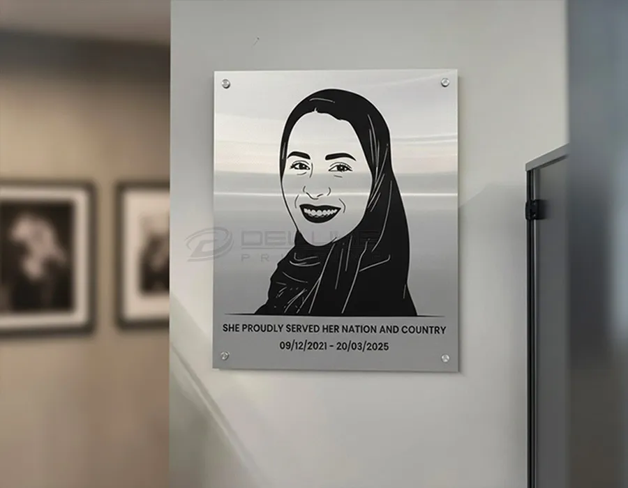 SS Brush Finish Plate with UV Direct Printing Dubai