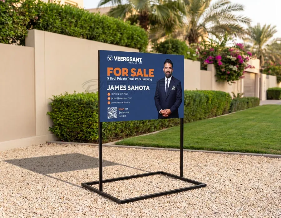 Metal Pipe Stand with Digital Print Dubai