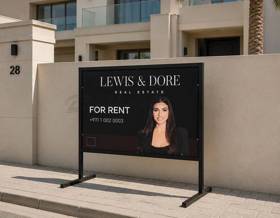 Metal Pipe Stand with Digital Print Dubai