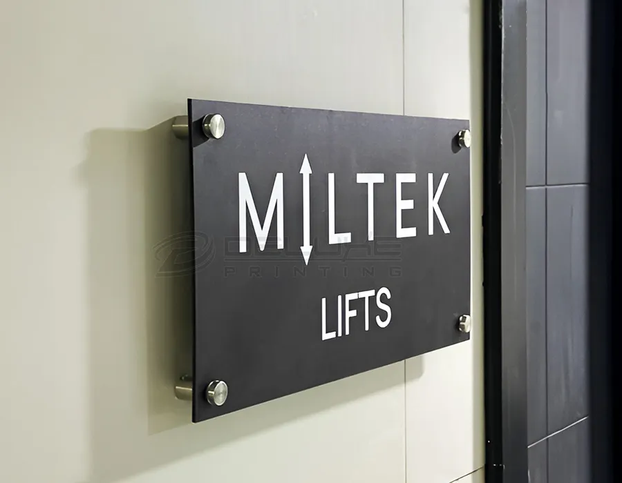 SS Brush Finish Plate with UV Direct Printing Dubai