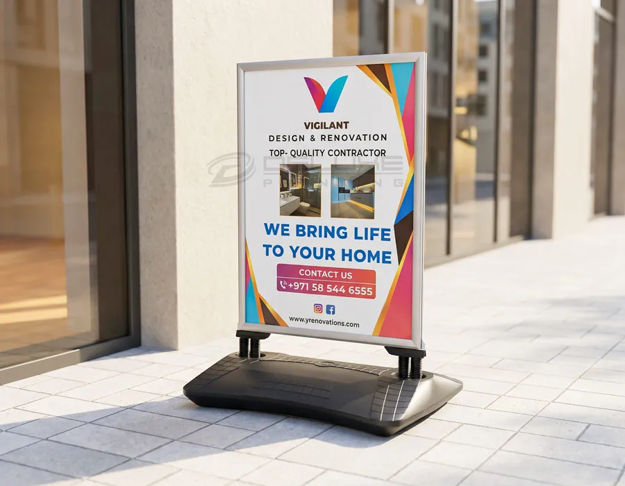 PVC Stands with Colored Vinyl Letters Dubai