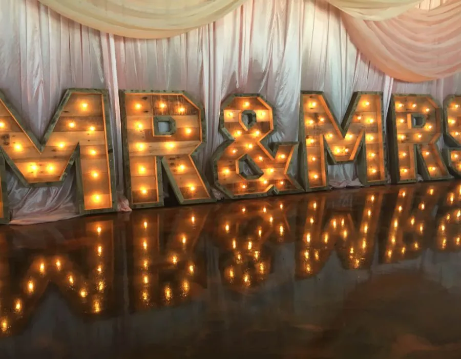 Solid Wooden Letters with LED Bumb Dubai