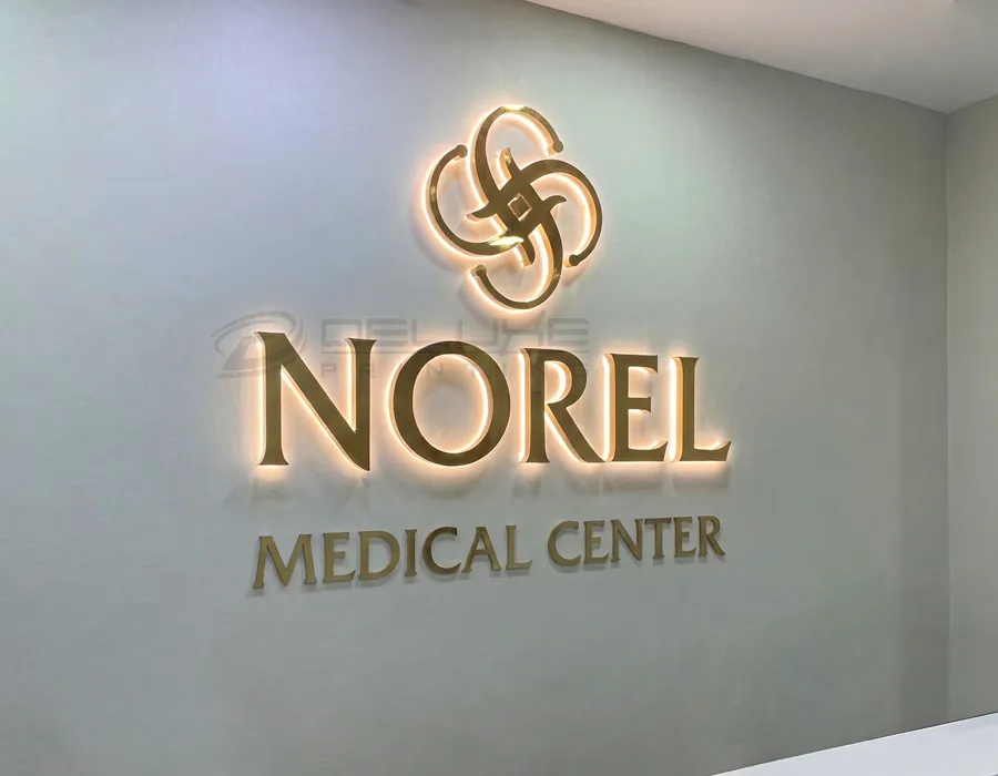 SS Gold Platted 3D Letters Backlit Signage