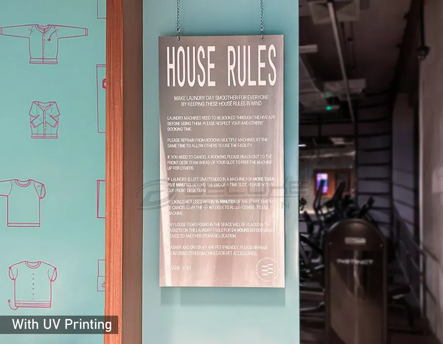 SS Silver Hanging Signage Dubai