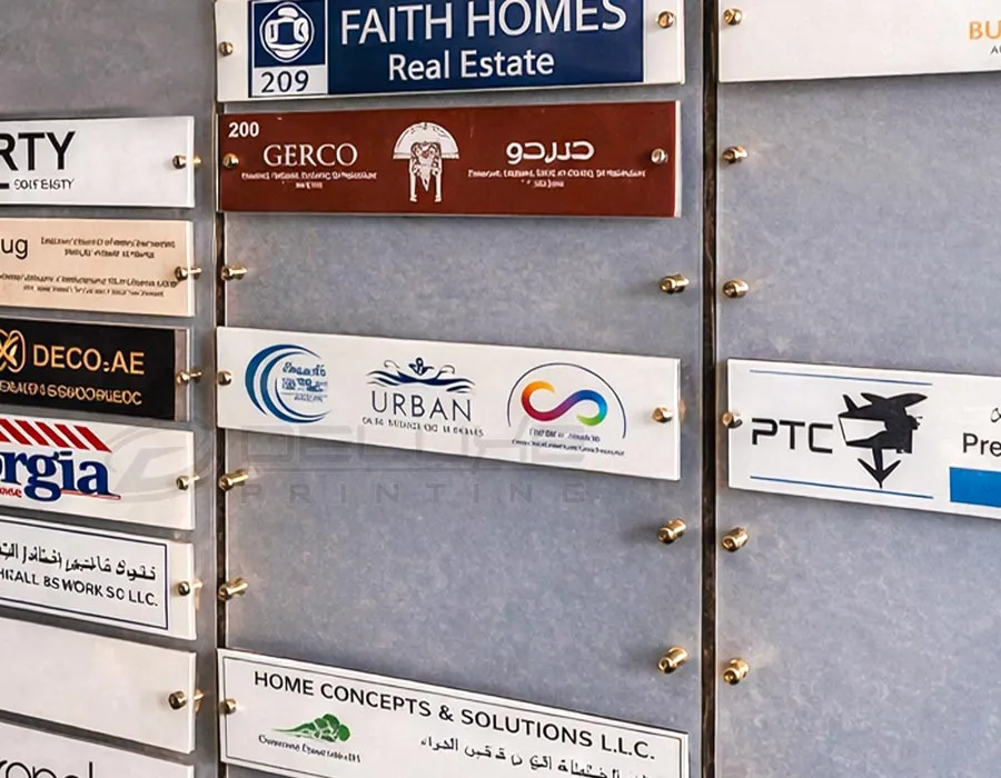 Wooden Sheet with Vinyl Cut Letters Signage Dubai